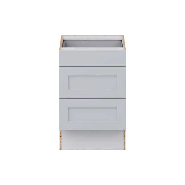 Sea Holly Light Gray Shaker Assembled 21 in. W x 32.5 in. H x 24 in. D ADA Drawer Base Cabinet with 3 Drawers