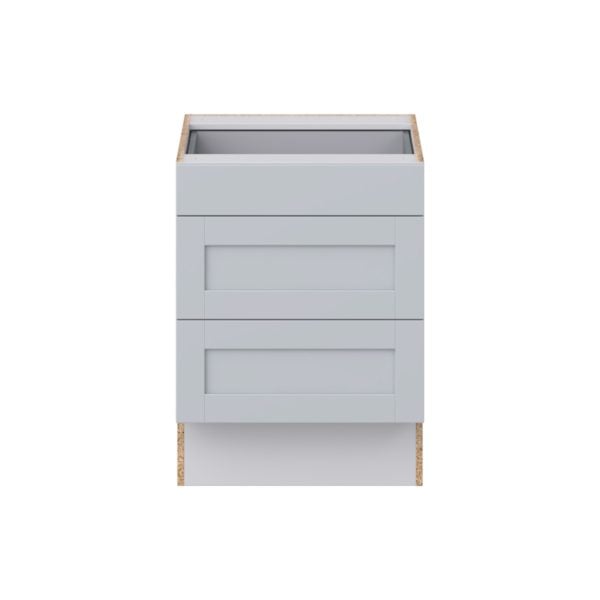 Sea Holly Light Gray Shaker Assembled 24 in. W x 32.5 in. H x 24 in. D ADA Drawer Base Cabinet with 3 Drawers