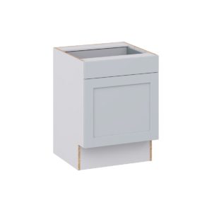 Sea Holly Light Gray Shaker Assembled 24 in. W x 32.5 in. H x 24 in. D Accessible ADA Base Cabinet with 1 Drawer