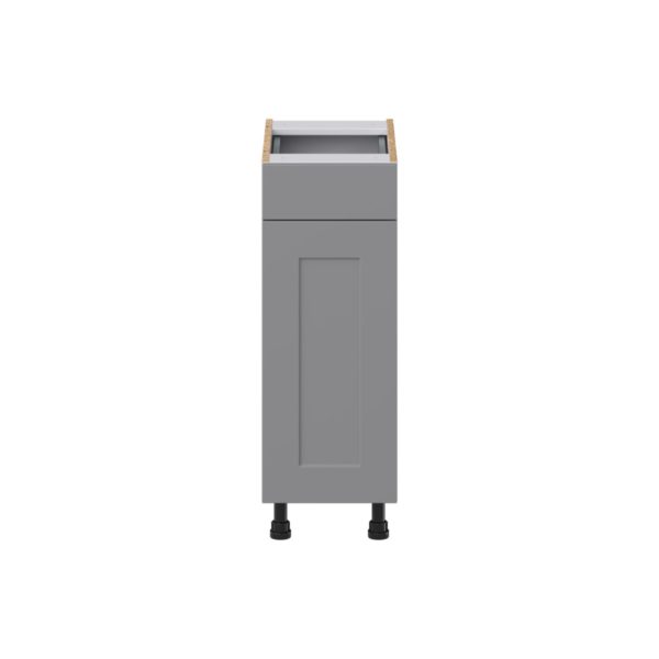 Willow Painted Slate Gray Shaker Assembled 12 in. W x 34.5 in. H x 21 in.D Vanity Base Cabinet with 1 Drawer