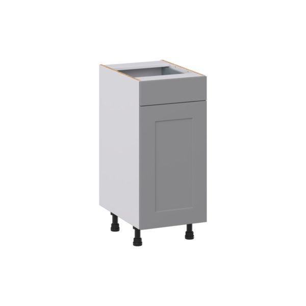 Willow Painted Slate Gray Shaker Assembled 15 in. W x 34.5 in. H x 21 in. D Vanity Base Cabinet with 1 Drawer