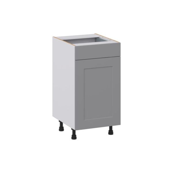 Willow Painted Slate Gray Shaker Assembled 18 in. W x 34.5 in. H x 21 in. D Vanity Base Cabinet with 1 Drawer