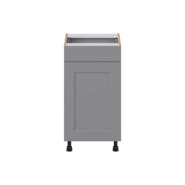 Willow Painted Slate Gray Shaker Assembled 18 in. W x 34.5 in. H x 21 in. D Vanity Base Cabinet with 1 Drawer