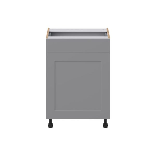 Willow Painted Slate Gray Shaker Assembled 24 in. W x 34.5 in. H x 21 in. D Vanity Base Cabinet with 1 Drawer