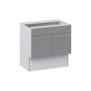 Willow Painted Slate Gray Shaker Assembled 30 in. W x 30 in. H x 21 in. D Accessible ADA Vanity Base with False Front Cabinet