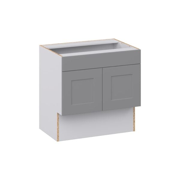 Willow Painted Slate Gray Shaker Assembled 30 in. W x 30 in. H x 21 in. D Accessible ADA Vanity Base with False Front Cabinet