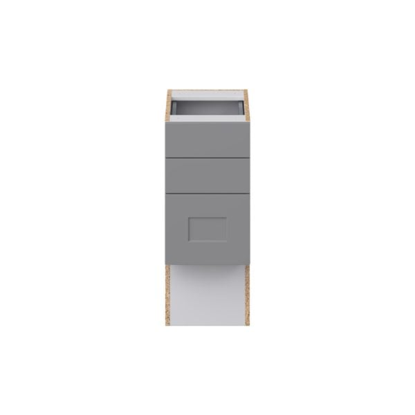 Willow Painted Slate Gray Shaker Assembled 12 in. W x 30 in. H x 21 in. D Vanity ADA Drawer Base Cabinet with 3 Drawers