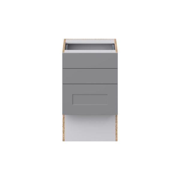 Willow Painted Slate Gray Shaker Assembled 18 in. W x 30 in. H x 21 in. D Vanity ADA Drawer Base Cabinet with 3 Drawers