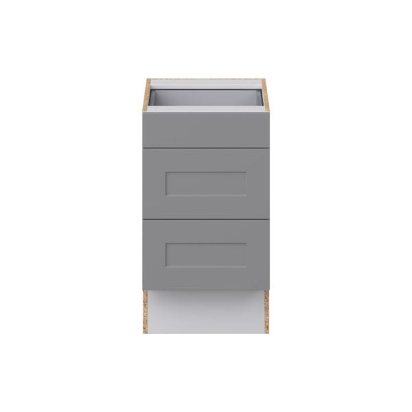 Willow Painted Slate Gray Shaker Assembled 18 in. W x 32.5 in. H x24 in. D ADA Drawer Base Cabinet with 3 Drawers