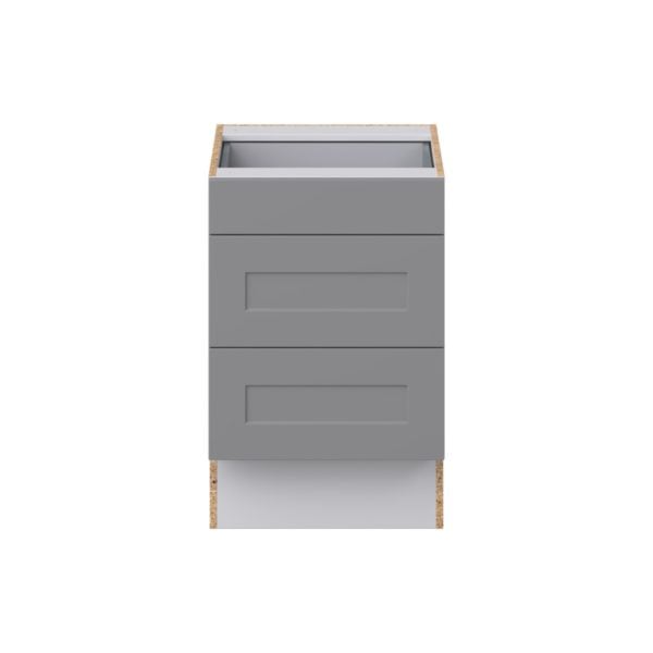 Willow Painted Slate Gray Shaker Assembled 21 in. W x 32.5 in. H x 24 in. D ADA Drawer Base Cabinet with 3 Drawers