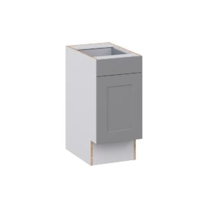 Willow Painted Slate Gray Shaker Assembled 15 in. W x 32.5 in. H x 24 in. D Accessible ADA Base Cabinet with 1 Drawer