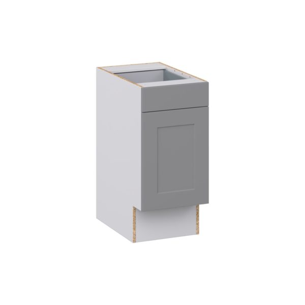 Willow Painted Slate Gray Shaker Assembled 15 in. W x 32.5 in. H x 24 in. D Accessible ADA Base Cabinet with 1 Drawer