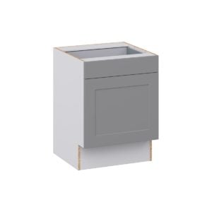 Willow Painted Slate Gray Shaker Assembled 24 in. W x 32.5 in. H x 24 in. D Accessible ADA Base Cabinet with 1 Drawer