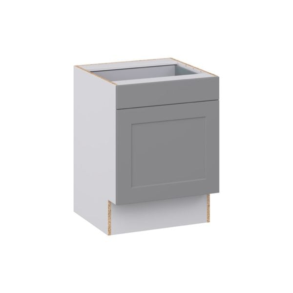 Willow Painted Slate Gray Shaker Assembled 24 in. W x 32.5 in. H x 24 in. D Accessible ADA Base Cabinet with 1 Drawer