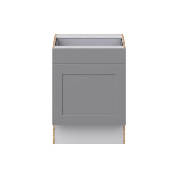 Willow Painted Slate Gray Shaker Assembled 24 in. W x 32.5 in. H x 24 in. D Accessible ADA Base Cabinet with 1 Drawer