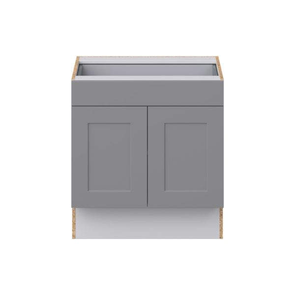 Willow Painted Slate Gray Shaker Assembled 30 in. W x 32.5 in. H x 24 in. D Accessible ADA Base Cabinet with 1 Drawer