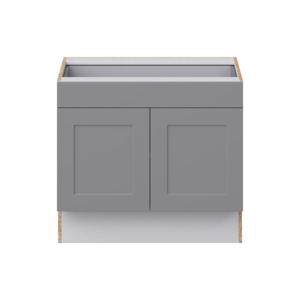 Willow Painted Slate Gray Shaker Assembled 36 in. W x 32.5 in. H x 24 in. D Accessible ADA Base Cabinet with 1 Drawer