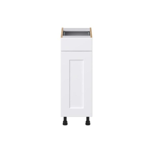 Jasmine Painted Warm White Shaker Assembled 12 in. W x 34.5 in. H x 21 in.D Vanity Base Cabinet with 1 Drawer