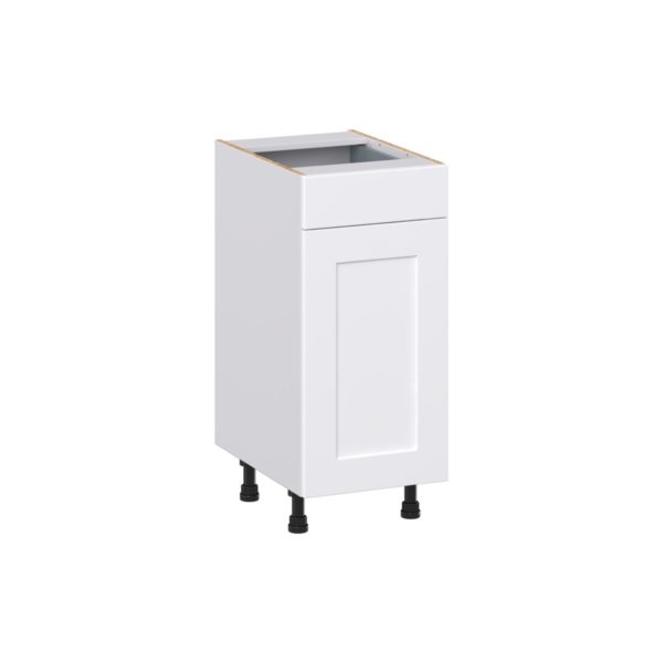 Jasmine Painted Warm White Shaker Assembled 15 in. W x 34.5 in. H x 21 in. D Vanity Base Cabinet with 1 Drawer