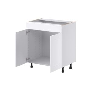 Jasmine Painted Warm White Shaker Assembled 30 in. W x 34.5 in. H x 21 in. D Vanity Sink Base Cabinet with False Front