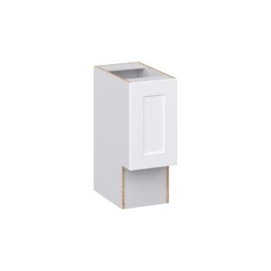 Jasmine Painted Warm White Shaker Assembled 12 in. W x 30 in. H x 21 in. D Accessible ADA Vanity Base Cabinet