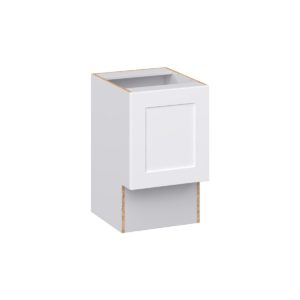 Jasmine Painted Warm White Shaker Assembled 18 in. W x 30 in. H x 21 in. D Accessible ADA Vanity Base Cabinet