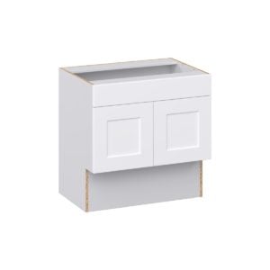 Jasmine Painted Warm White Shaker Assembled 30 in. W x 30 in. H x 21 in. D Accessible ADA Vanity Base with False Front Cabinet