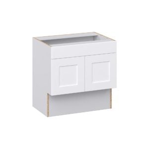 Jasmine Painted Warm White Shaker Assembled 30 in. W x 30 in. H x 21 in. D ADA Vanity Sink Base Cabinet With Removable Front