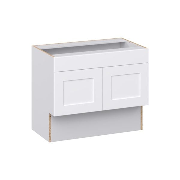 Jasmine Painted Warm White Shaker Assembled 36 in. W x 30 in. H x 21 in. D ADA Vanity Sink Base Cabinet With Removable Front