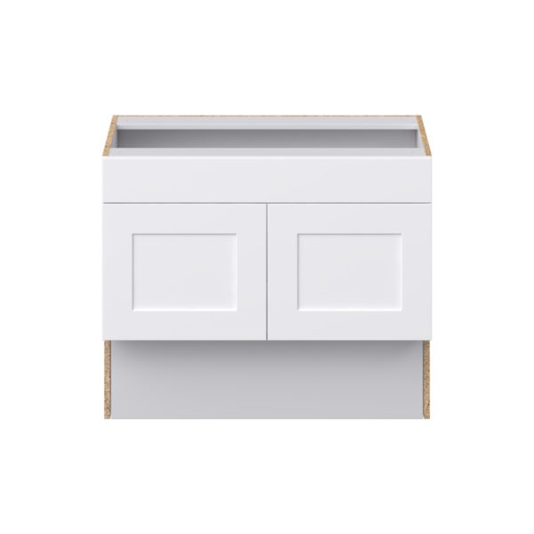 Jasmine Painted Warm White Shaker Assembled 36 in. W x 30 in. H x 21 in. D ADA Vanity Sink Base Cabinet With Removable Front