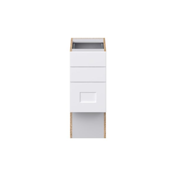 Jasmine Painted Warm White Shaker Assembled 12 in. W x 30 in. H x 21 in. D Vanity ADA Drawer Base Cabinet with 3 Drawers