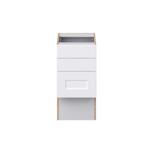 Jasmine Painted Warm White Shaker Assembled 15 in. W x 30 in. H x 21 in. D Vanity ADA Drawer Base Cabinet with 3 Drawers