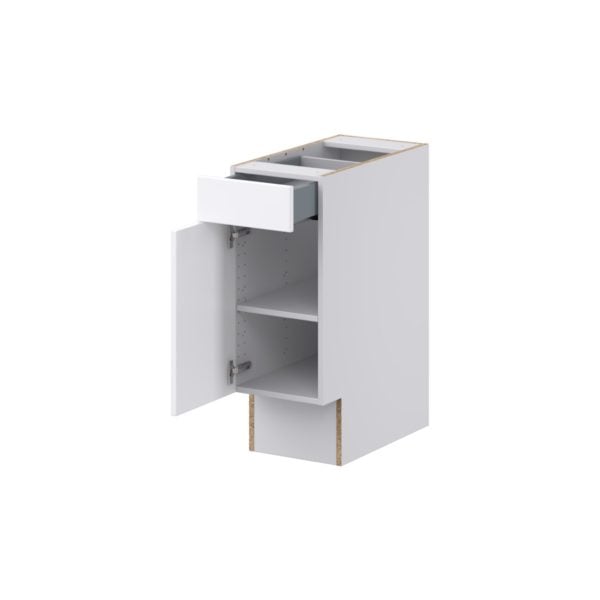 Jasmine Painted Warm White Shaker Assembled 12 in. W x 32.5 in. H x 24 in. D Accessible ADA Base Cabinet with 1 Drawer