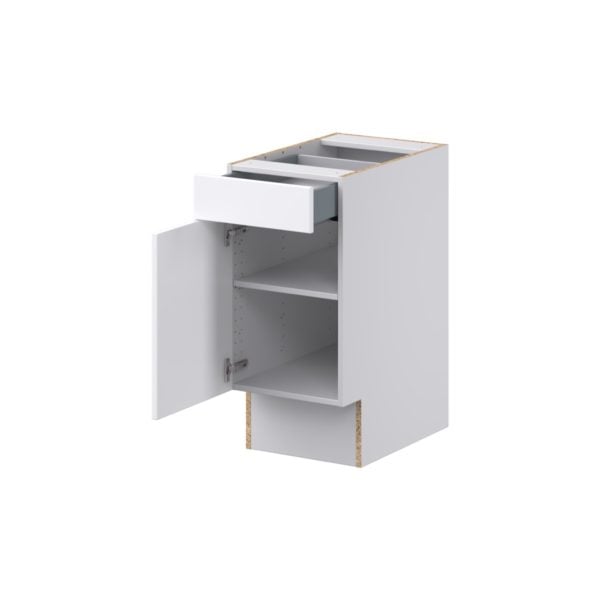 Jasmine Painted Warm White Shaker Assembled 15 in. W x 32.5 in. H x 24 in. D Accessible ADA Base Cabinet with 1 Drawer