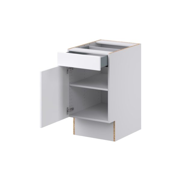 Jasmine Painted Warm White Shaker Assembled 18 in. W x 32.5 in. H x 24 in. D Accessible ADA Base Cabinet with 1 Drawer