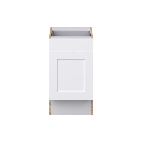 Jasmine Painted Warm White Shaker Assembled 18 in. W x 32.5 in. H x 24 in. D Accessible ADA Base Cabinet with 1 Drawer