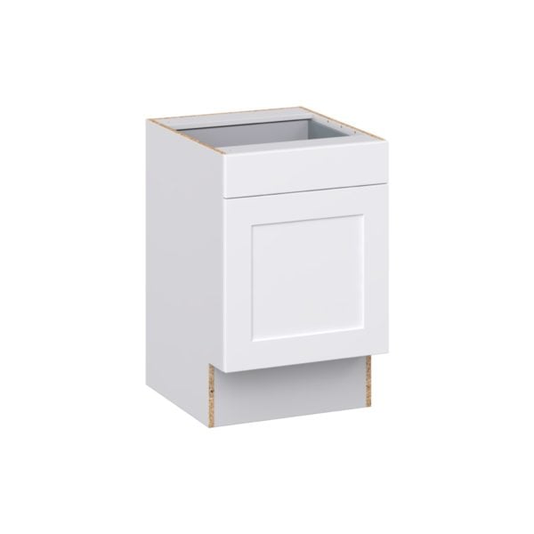 Jasmine Painted Warm White Shaker Assembled 21 in. W x 32.5 in. H x 24 in. D Accessible ADA Base Cabinet with 1 Drawer