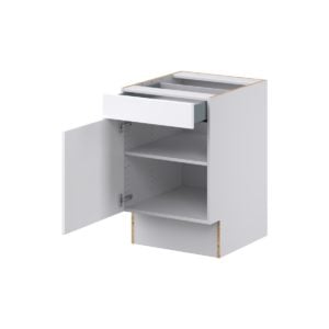 Jasmine Painted Warm White Shaker Assembled 21 in. W x 32.5 in. H x 24 in. D Accessible ADA Base Cabinet with 1 Drawer