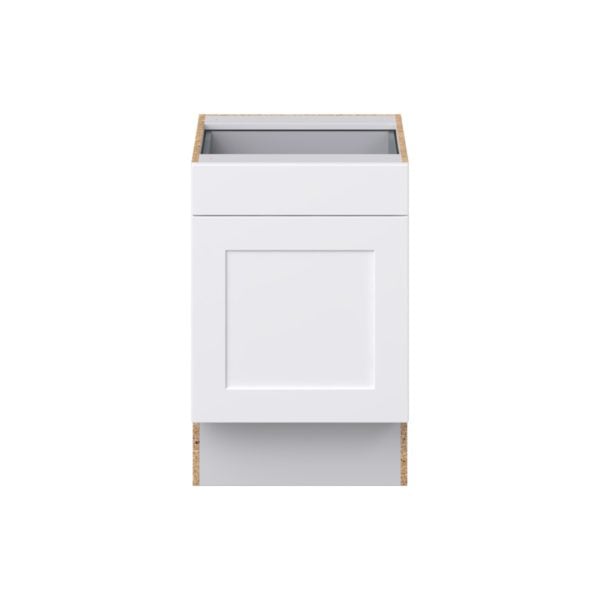 Jasmine Painted Warm White Shaker Assembled 21 in. W x 32.5 in. H x 24 in. D Accessible ADA Base Cabinet with 1 Drawer