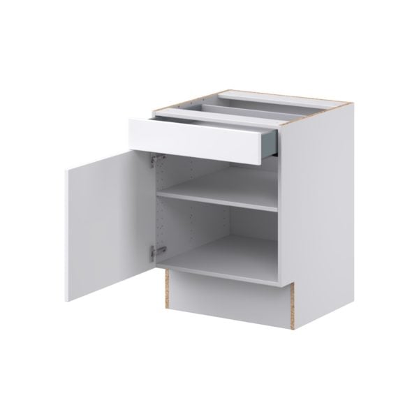 Jasmine Painted Warm White Shaker Assembled 24 in. W x 32.5 in. H x 24 in. D Accessible ADA Base Cabinet with 1 Drawer