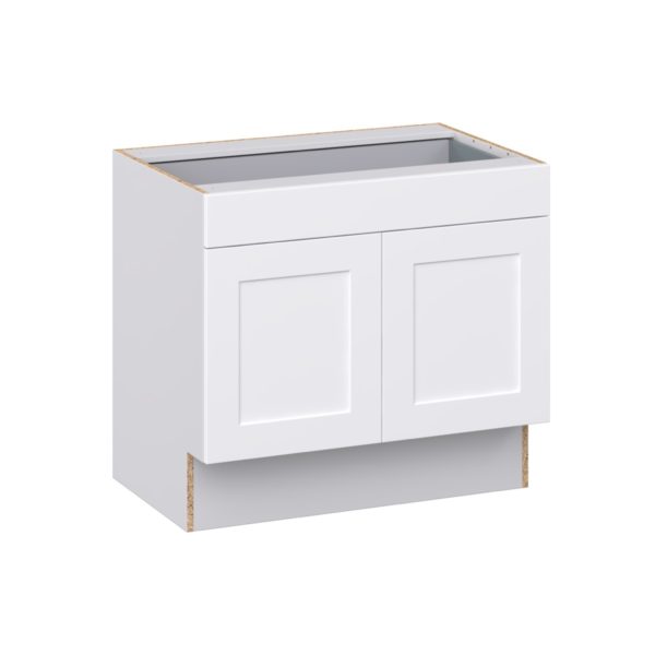 Jasmine Painted Warm White Shaker Assembled 36 in. W x 32.5 in. H x 24 in. D Accessible ADA Base Cabinet with 1 Drawer