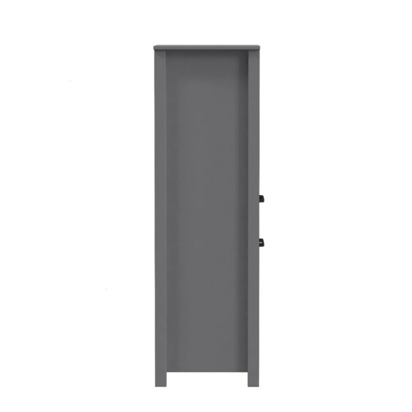 Angelica 19"W x 18-9/16"D x 60"H Gray Linen Cabinet