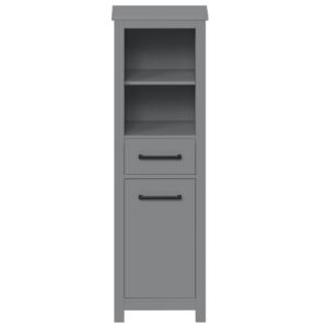 Angelica 19"W x 18-9/16"D x 60"H Gray Linen Cabinet