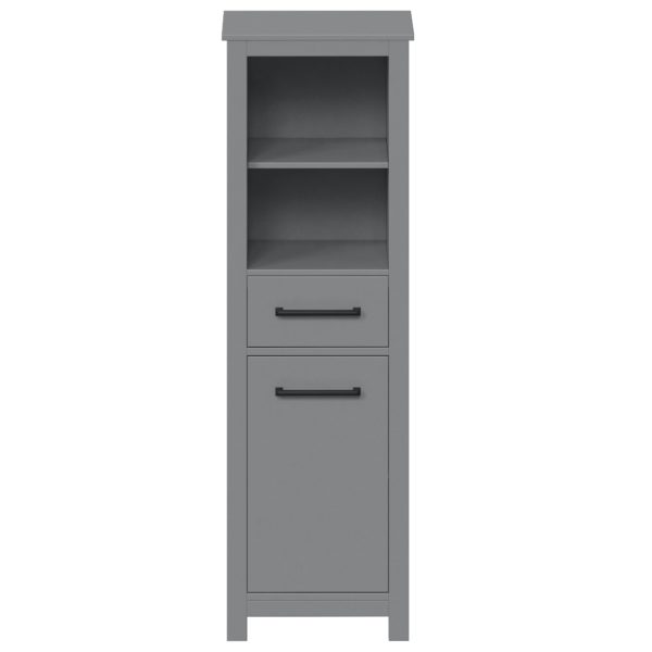 Angelica 19"W x 18-9/16"D x 60"H Gray Linen Cabinet