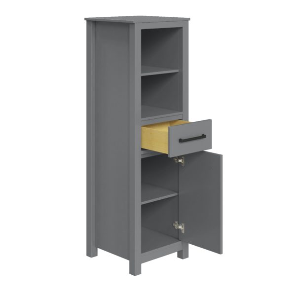 Angelica 19"W x 18-9/16"D x 60"H Gray Linen Cabinet