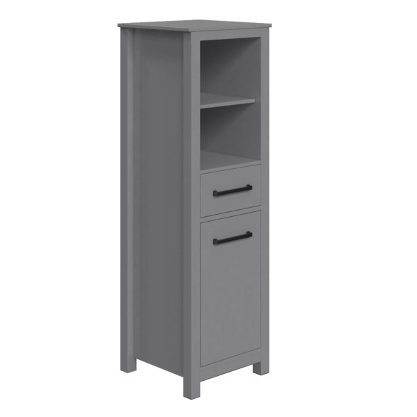 Angelica 19"W x 18-9/16"D x 60"H Gray Linen Cabinet