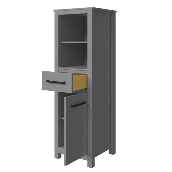 Angelica 19"W x 18-9/16"D x 60"H Gray Linen Cabinet