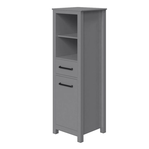 Angelica 19"W x 18-9/16"D x 60"H Gray Linen Cabinet