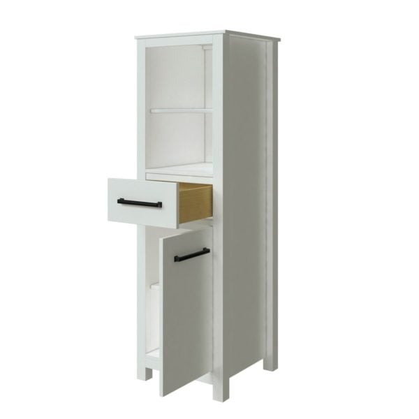 Angelica 19"W x 18-9/16"D x 60"H Vanilla Linen Cabinet