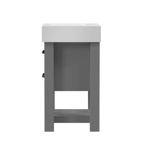 Angelica 22-1/4"W x 17-1/2"D Gray Bathroom Vanity Cabinet